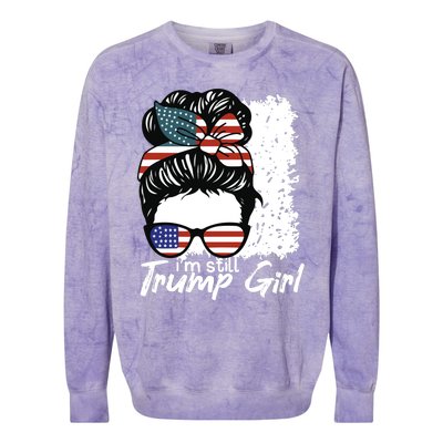 Im Still A Trump Girl I Make No Apologies Trump Colorblast Crewneck Sweatshirt