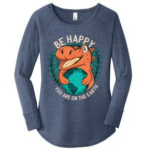 Ironic Statet About Climate Change By A Dinosaur Gift Women's Perfect Tri Tunic Long Sleeve Shirt