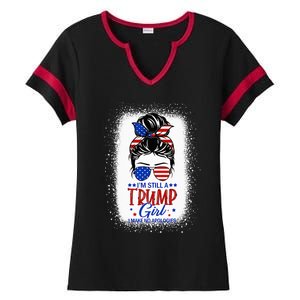 IM Still A Trump Girl I Make No Apologies Trump 2024 Women Ladies Halftime Notch Neck Tee