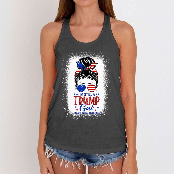 IM Still A Trump Girl I Make No Apologies Trump 2024 Women Women's Knotted Racerback Tank