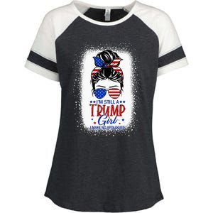 IM Still A Trump Girl I Make No Apologies Trump 2024 Women Enza Ladies Jersey Colorblock Tee