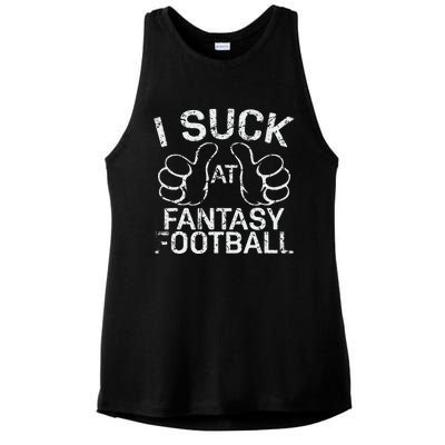 I Suck At Fantasy Football Ladies PosiCharge Tri-Blend Wicking Tank