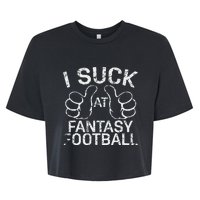 I Suck At Fantasy Football Bella+Canvas Jersey Crop Tee