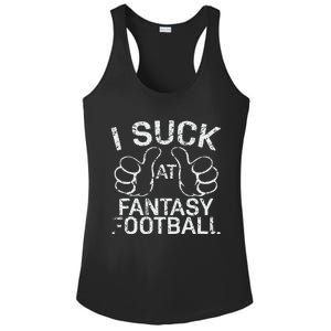 I Suck At Fantasy Football Ladies PosiCharge Competitor Racerback Tank