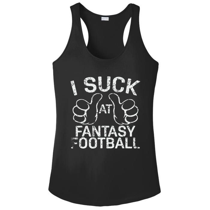 I Suck At Fantasy Football Ladies PosiCharge Competitor Racerback Tank