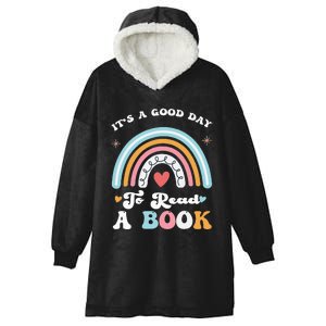 It S A Good Reading Day A Book Lover Reader Rainbow Groovy Hooded Wearable Blanket