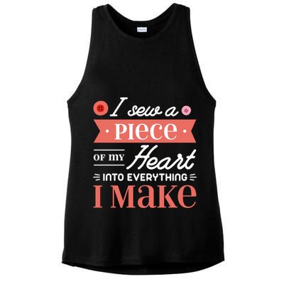 I Sew A Piece Of My Heart Into Everything I Make Quilting Gift Ladies PosiCharge Tri-Blend Wicking Tank