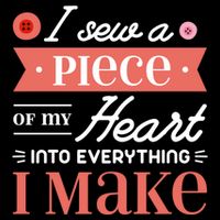I Sew A Piece Of My Heart Into Everything I Make Quilting Gift Drawstring Bag