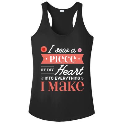 I Sew A Piece Of My Heart Into Everything I Make Quilting Gift Ladies PosiCharge Competitor Racerback Tank