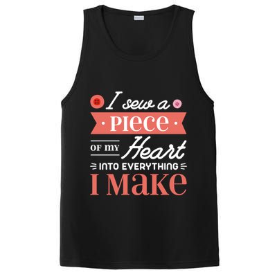 I Sew A Piece Of My Heart Into Everything I Make Quilting Gift PosiCharge Competitor Tank
