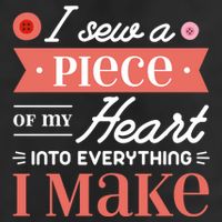 I Sew A Piece Of My Heart Into Everything I Make Quilting Gift Golf Towel
