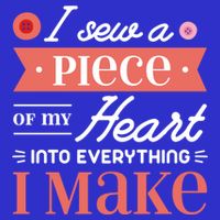 I Sew A Piece Of My Heart Into Everything I Make Quilting Gift 16 in Basic Backpack