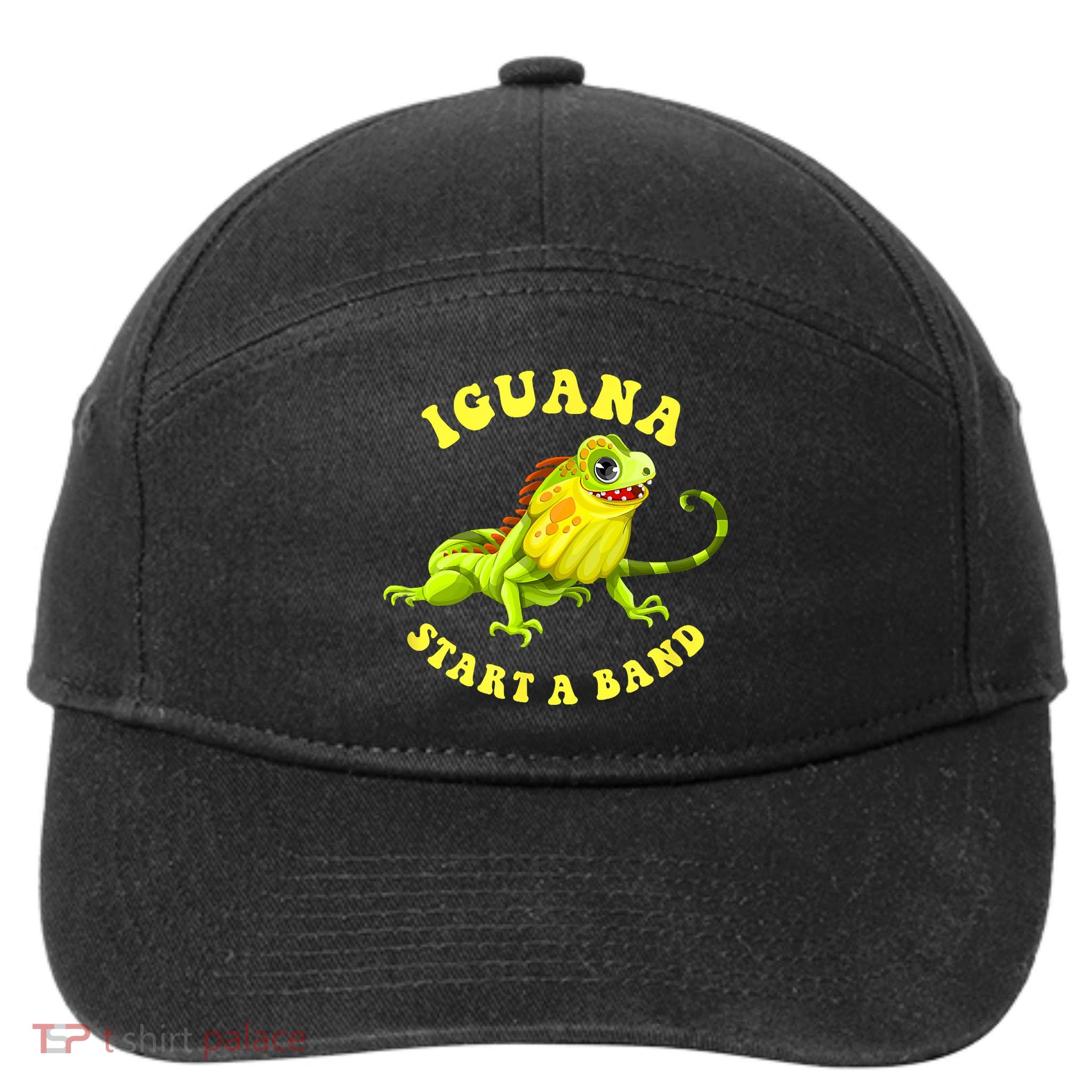 Iguana Start A Band Play On Words Pun 7-Panel Snapback Hat