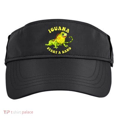 Iguana Start A Band Play On Words Pun Adult Drive Performance Visor