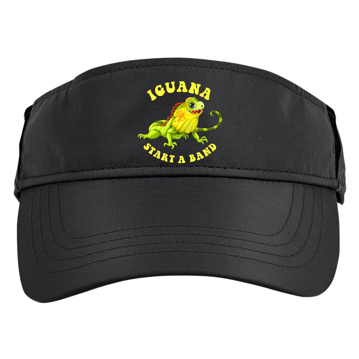 Iguana Start A Band Play On Words Pun Adult Drive Performance Visor