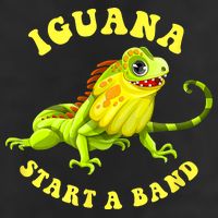 Iguana Start A Band Play On Words Pun Adult Drive Performance Visor