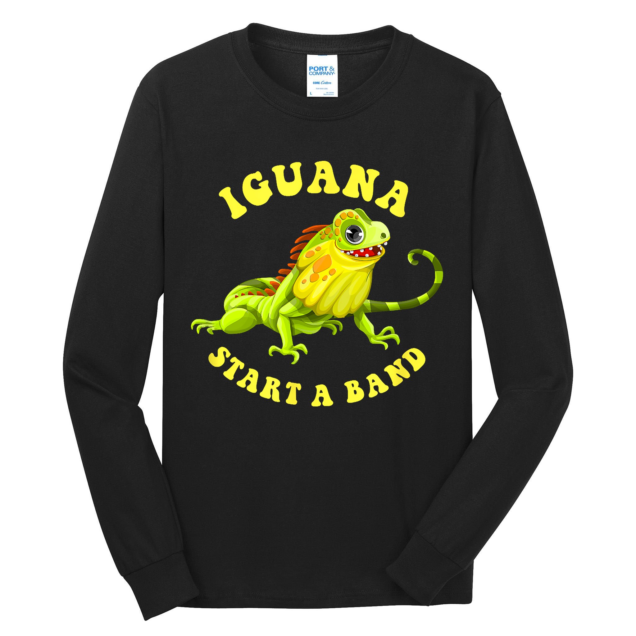 Iguana Start A Band Play On Words Pun Tall Long Sleeve T-Shirt