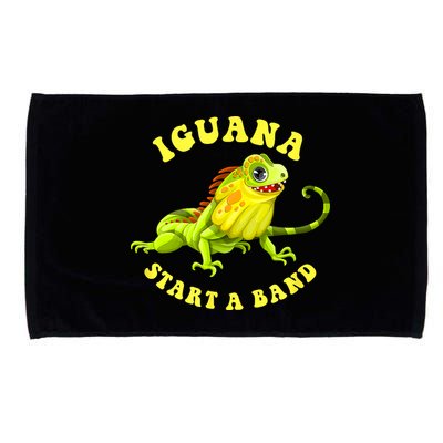 Iguana Start A Band Play On Words Pun Microfiber Hand Towel