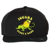Iguana Start A Band Play On Words Pun Wool Snapback Cap