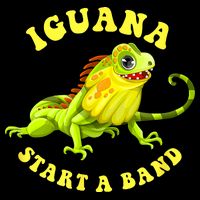 Iguana Start A Band Play On Words Pun Wool Snapback Cap