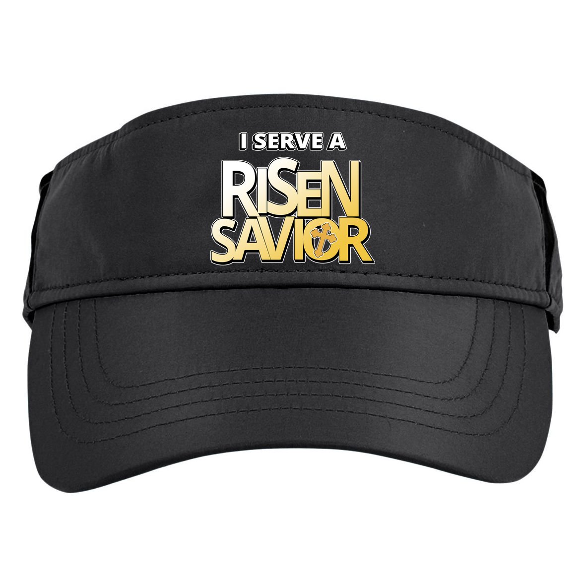 I Serve A Risen Savior Christian Faith Adult Drive Performance Visor