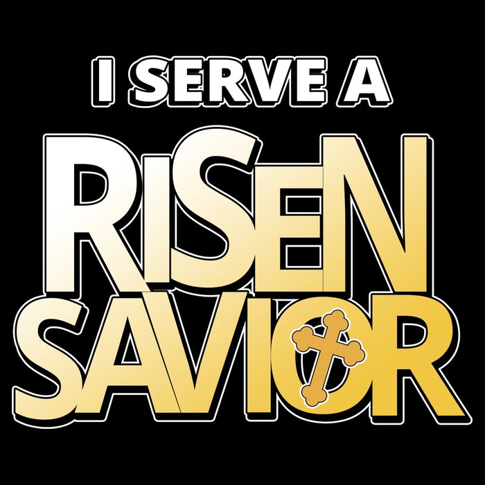 I Serve A Risen Savior Christian Faith 16 in Basic Backpack