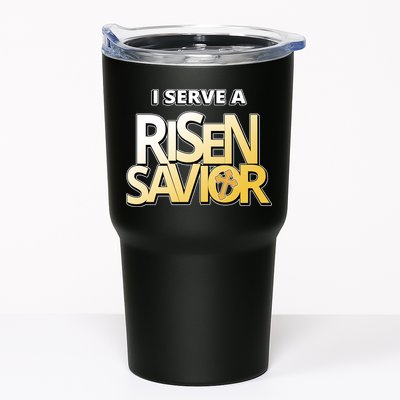 I Serve A Risen Savior Christian Faith Tumbler