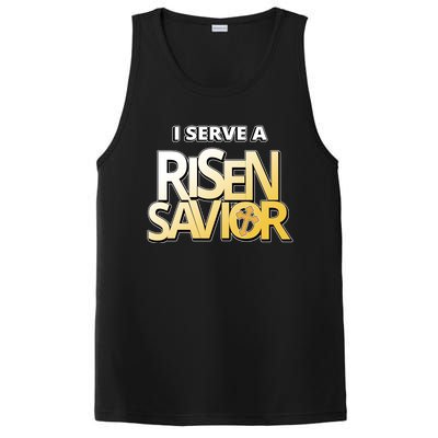 I Serve A Risen Savior Christian Faith PosiCharge Competitor Tank