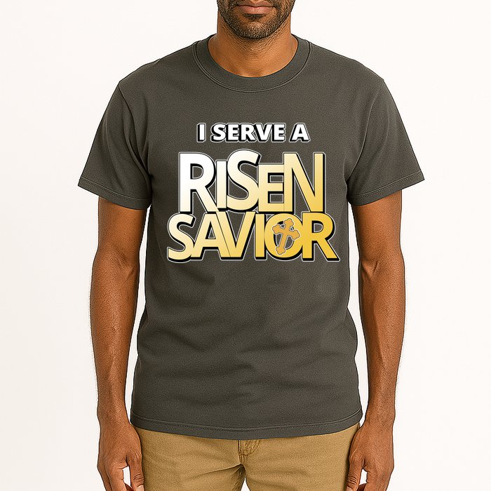 I Serve A Risen Savior Christian Faith Tall T-Shirt
