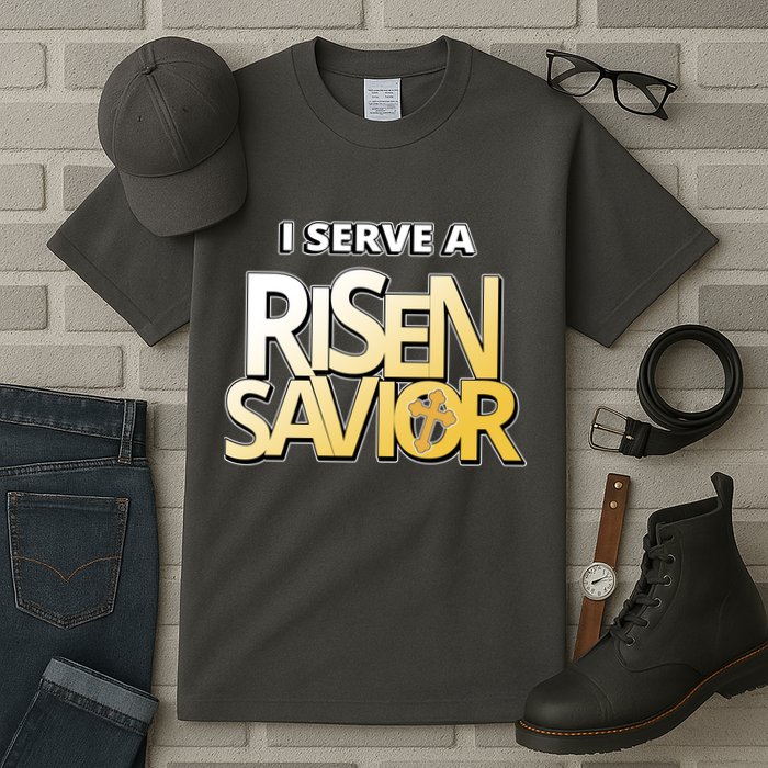 I Serve A Risen Savior Christian Faith Tall T-Shirt