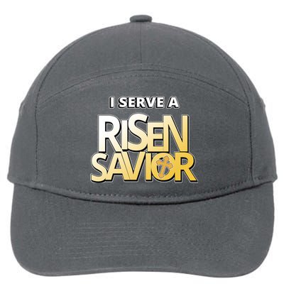 I Serve A Risen Savior Christian Faith 7-Panel Snapback Hat