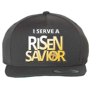 I Serve A Risen Savior Christian Faith Wool Snapback Cap