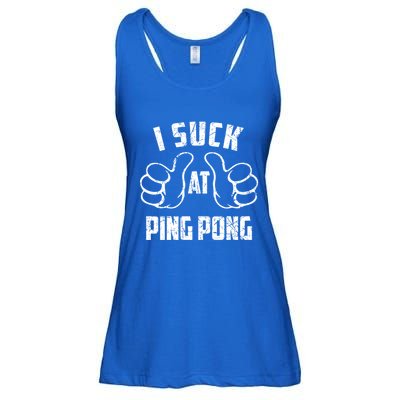 I Suck At Ping Pong Sarcastic Ping Pong Loser Gift Ladies Essential Flowy Tank