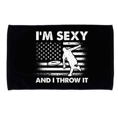 IM Sexy And I Throw It Us Flag American Ultimate Frisbee Great Gift Microfiber Hand Towel