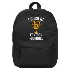 I Suck At Fantasy Football 16 in Basic Backpack