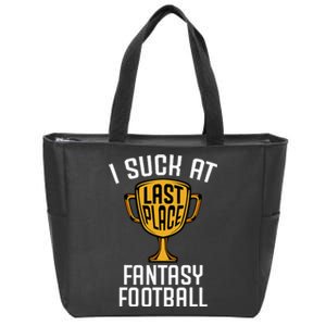 I Suck At Fantasy Football Zip Tote Bag