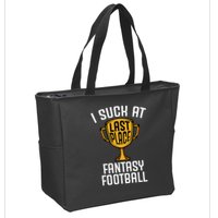 I Suck At Fantasy Football Zip Tote Bag