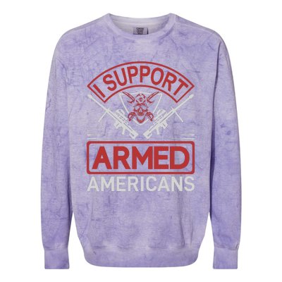 I Support Armed Americans Colorblast Crewneck Sweatshirt