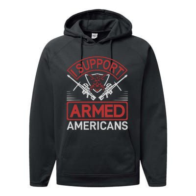 I Support Armed Americans Performance Fleece Hoodie