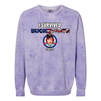 I Survived Bucketgate 2023 Premium Colorblast Crewneck Sweatshirt