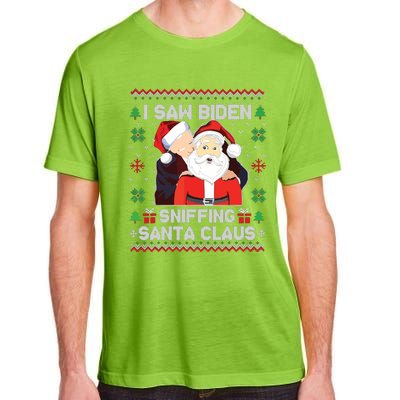 I Saw Biden Sniffing Santa Claus Adult ChromaSoft Performance T-Shirt