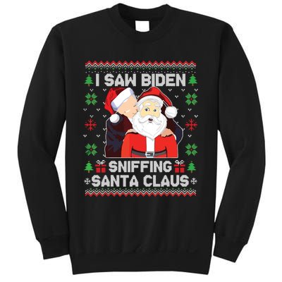 I Saw Biden Sniffing Santa Claus Sweatshirt