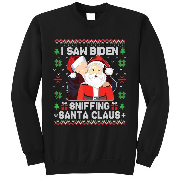 I Saw Biden Sniffing Santa Claus Sweatshirt