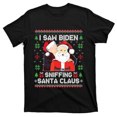 I Saw Biden Sniffing Santa Claus T-Shirt