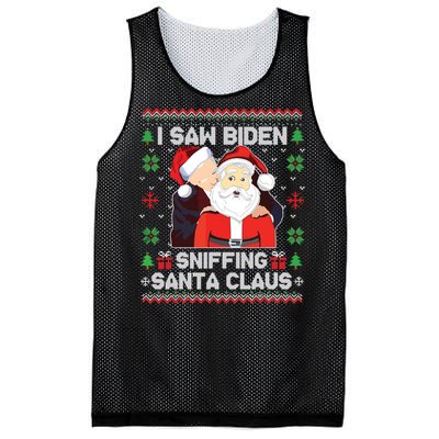 I Saw Biden Sniffing Santa Claus Mesh Reversible Basketball Jersey Tank