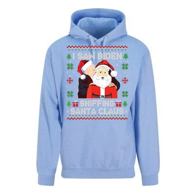 I Saw Biden Sniffing Santa Claus Unisex Surf Hoodie