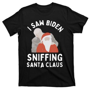 I Saw Biden Sniffing Santa Claus Political Christmas T-Shirt