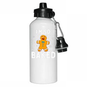 I'm So Baked Gingerbread Man Christmas Funny Cookie Baking Aluminum Water Bottle