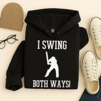 I Swing Both Ways Cricket With An Axe Bisexual LGBT Pride Hoodie