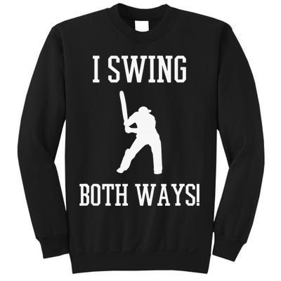 I Swing Both Ways Cricket With An Axe Bisexual LGBT Pride Sweatshirt